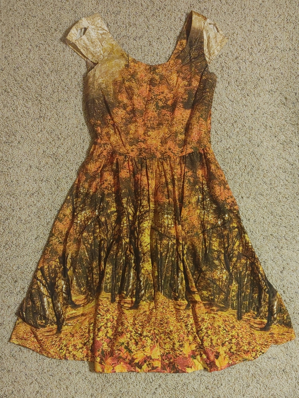 Women’s Autumn Trees And Leaves Forest Dress